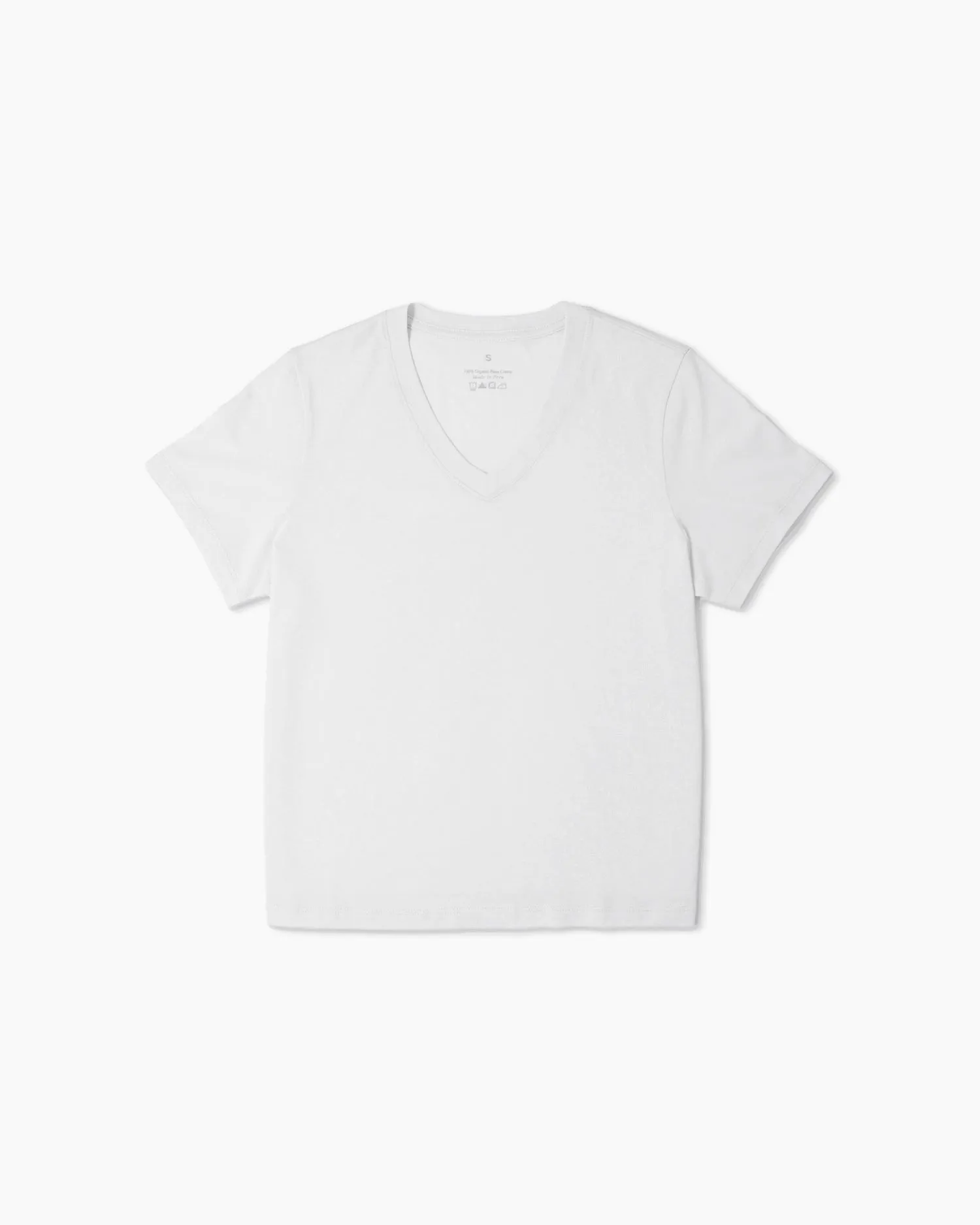 100% Organic Cotton V Neck Tee