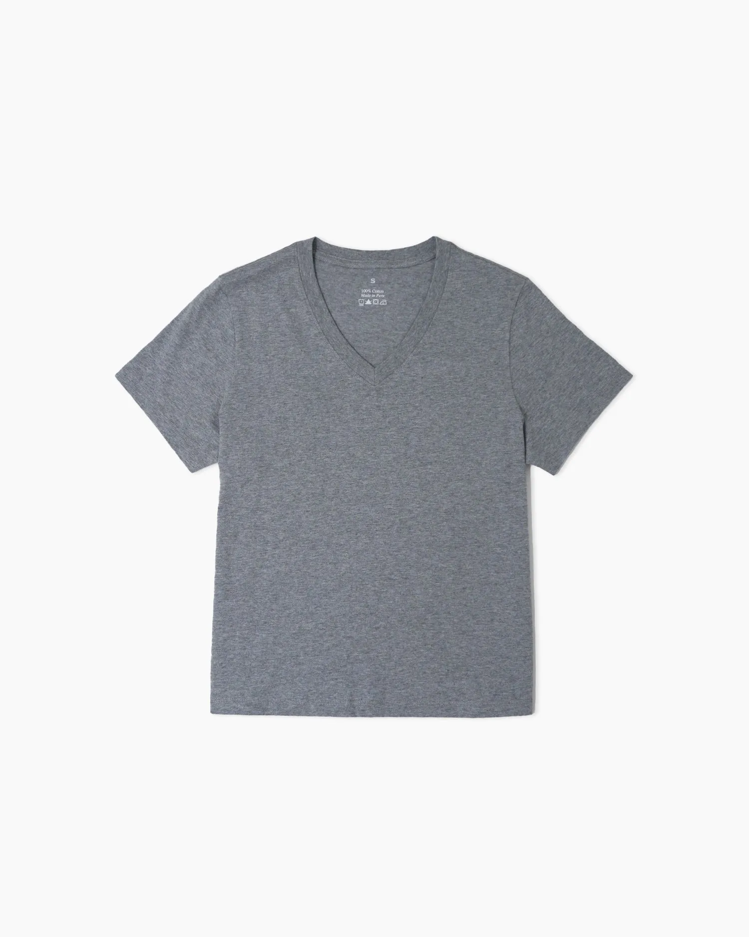100% Organic Cotton V Neck Tee