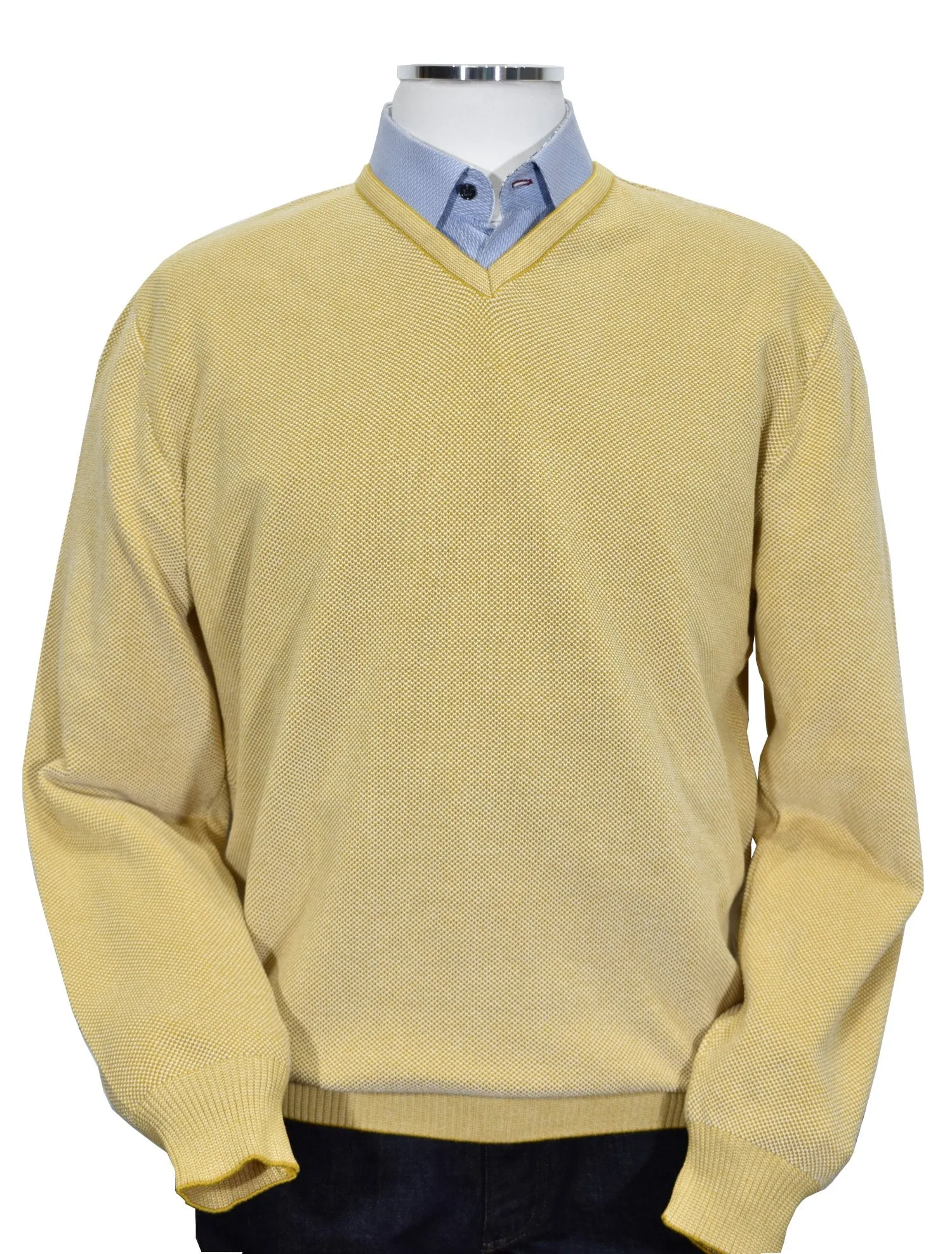 300 Maize Popcorn Stitch Sweater