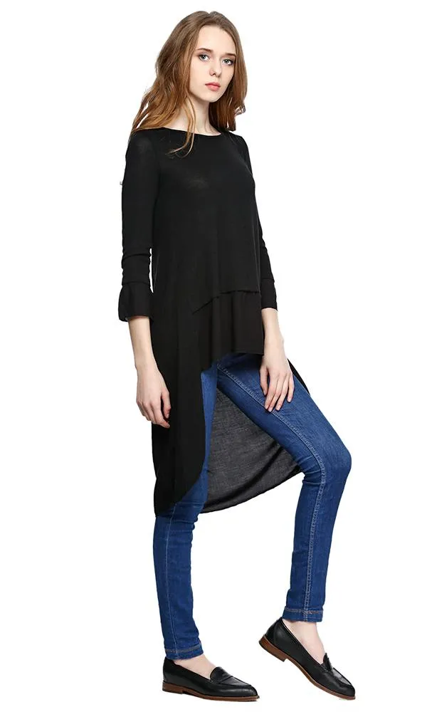 39325 High Low Top - Black