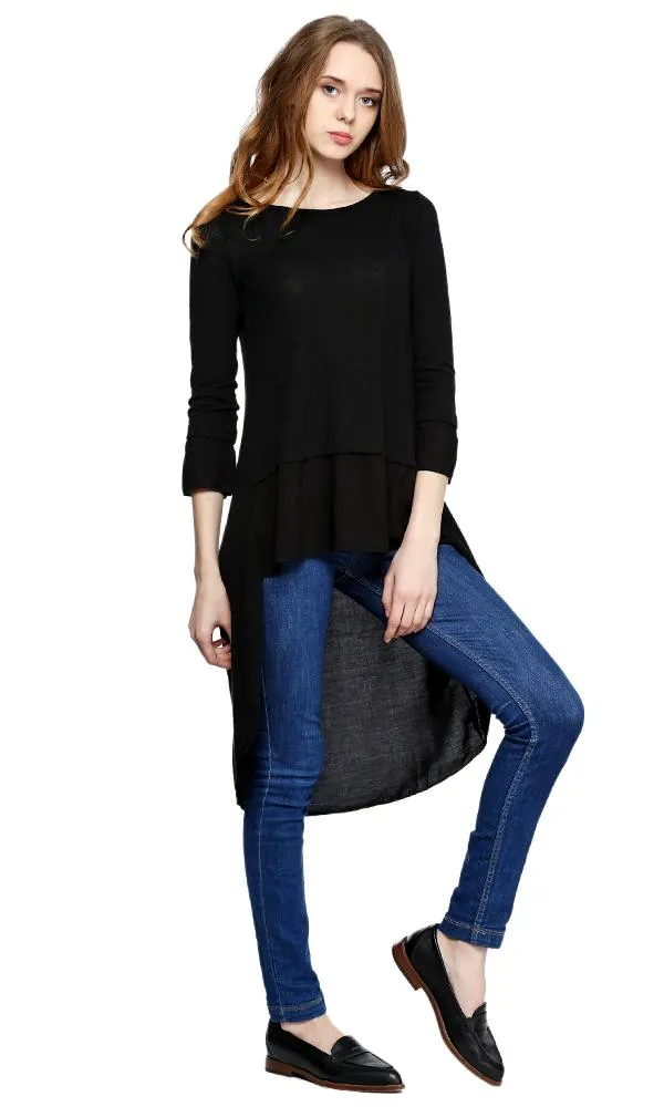 39325 High Low Top - Black