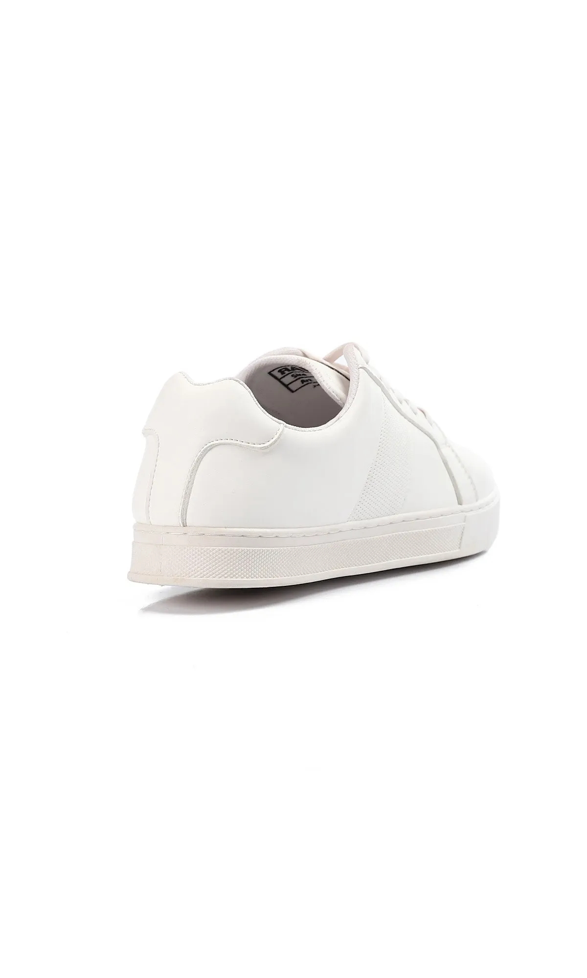 49913 Trendy Solid Lace Up White Fashion Sneaker