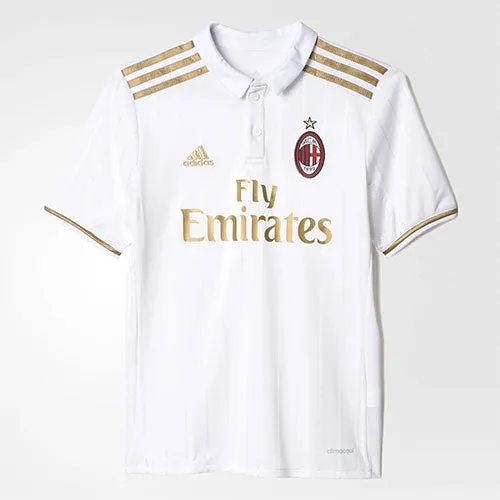 Adidas Boys Soccer AC Milan Away Jersey Size 128 / 164