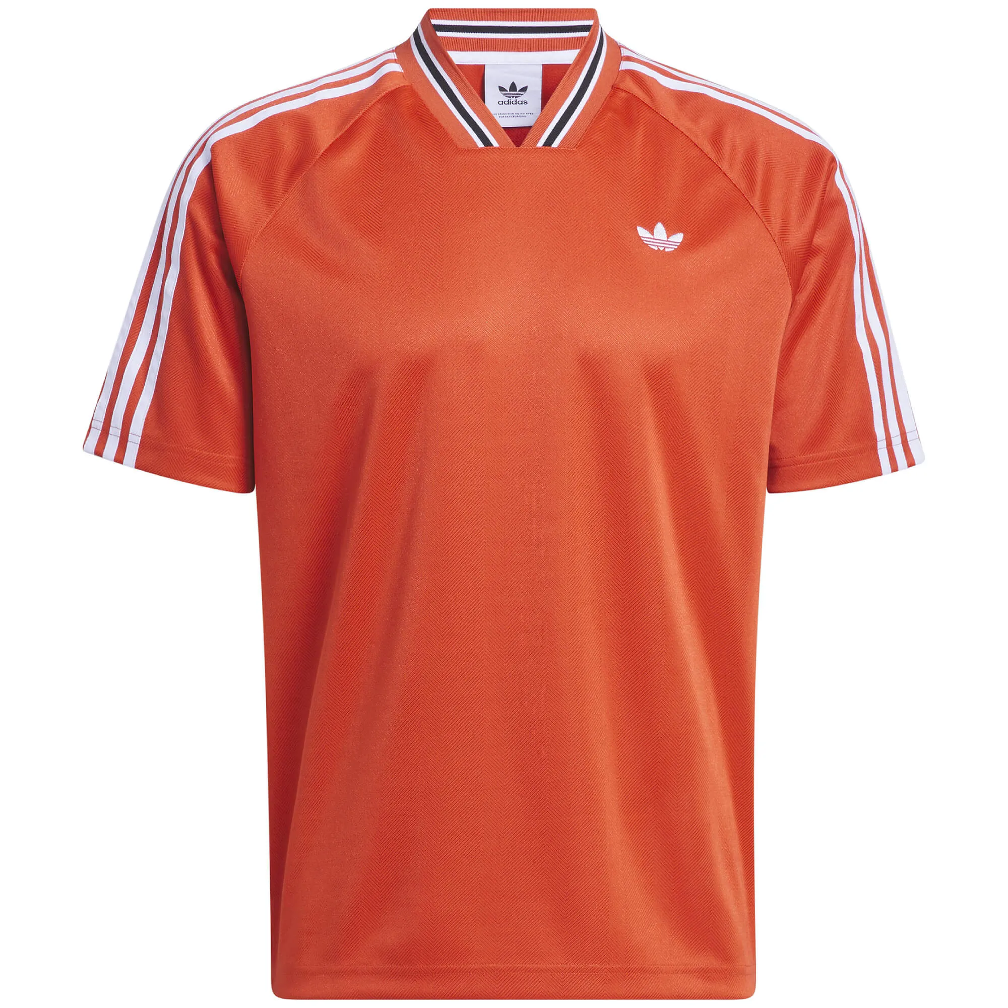 Adidas Herringbone Jersey T-Shirt | Preloved Red / White / Black