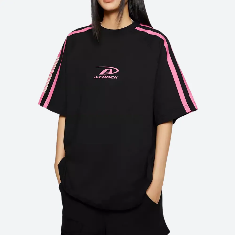 American Raglan Printed Cotton T-shirt