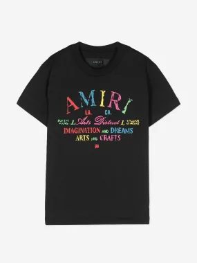 Amiri Kids Arts District Scribble T-Shirt in Black