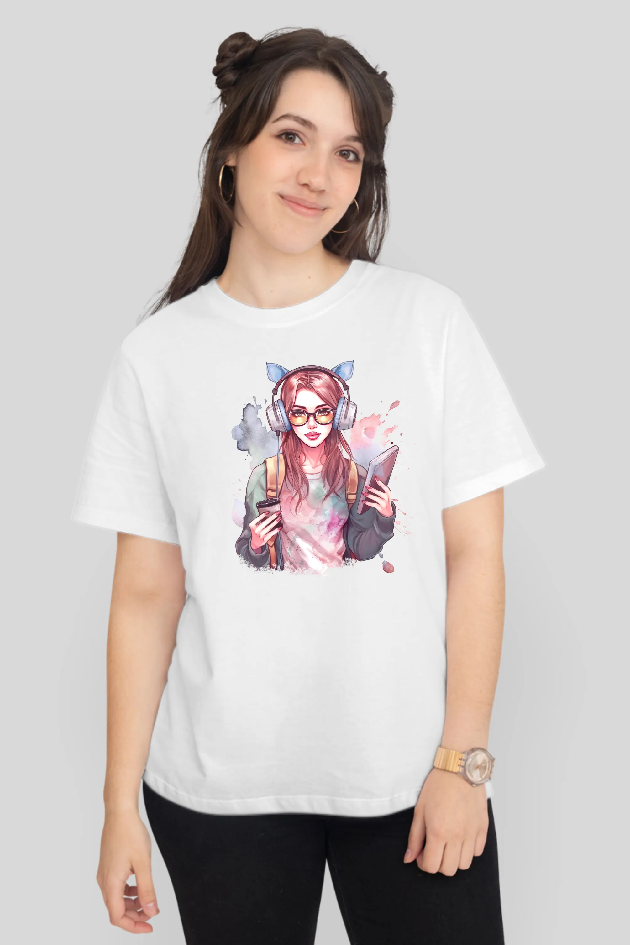 Artistic Student Printed T-shirt for women