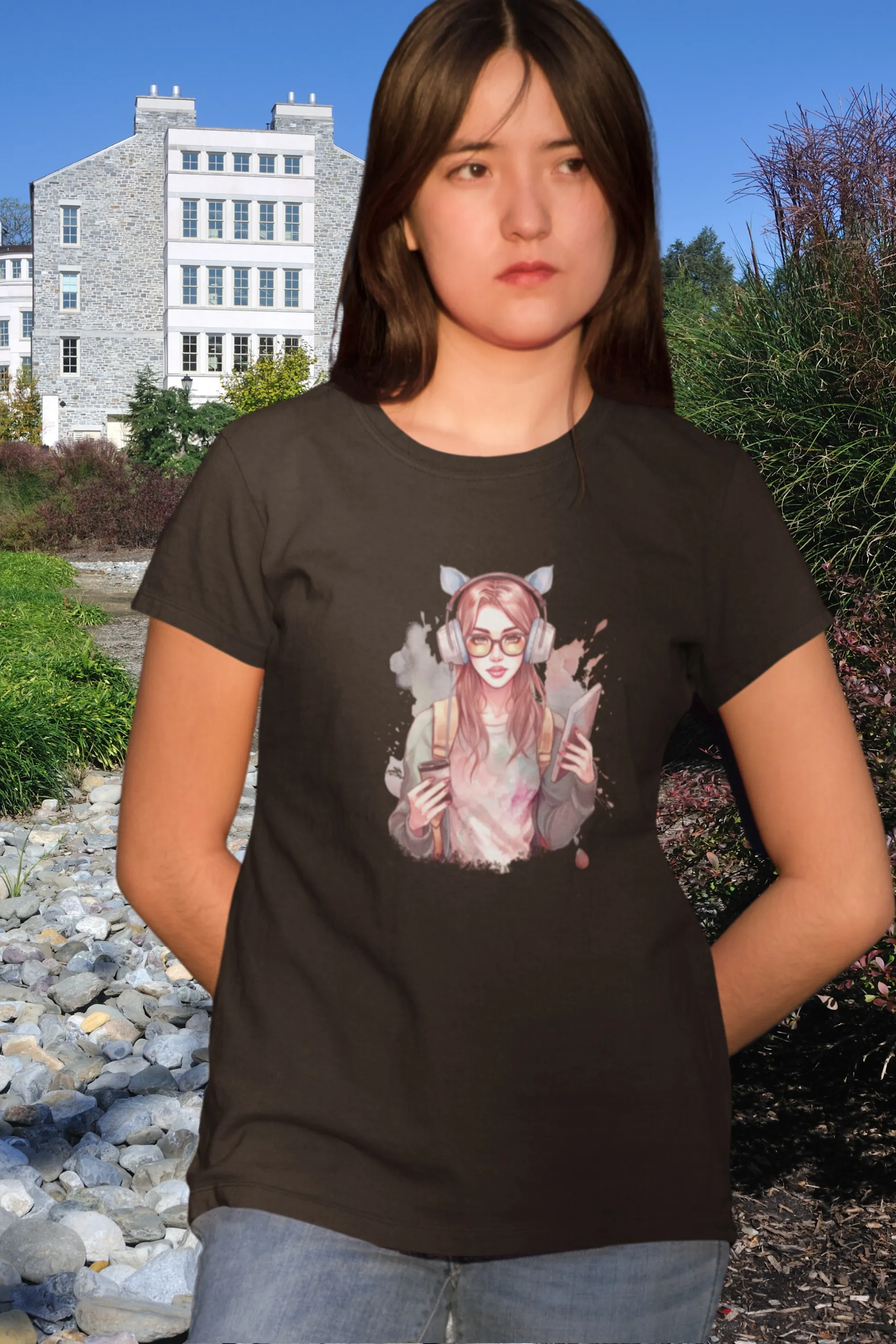 Artistic Student Printed T-shirt for women