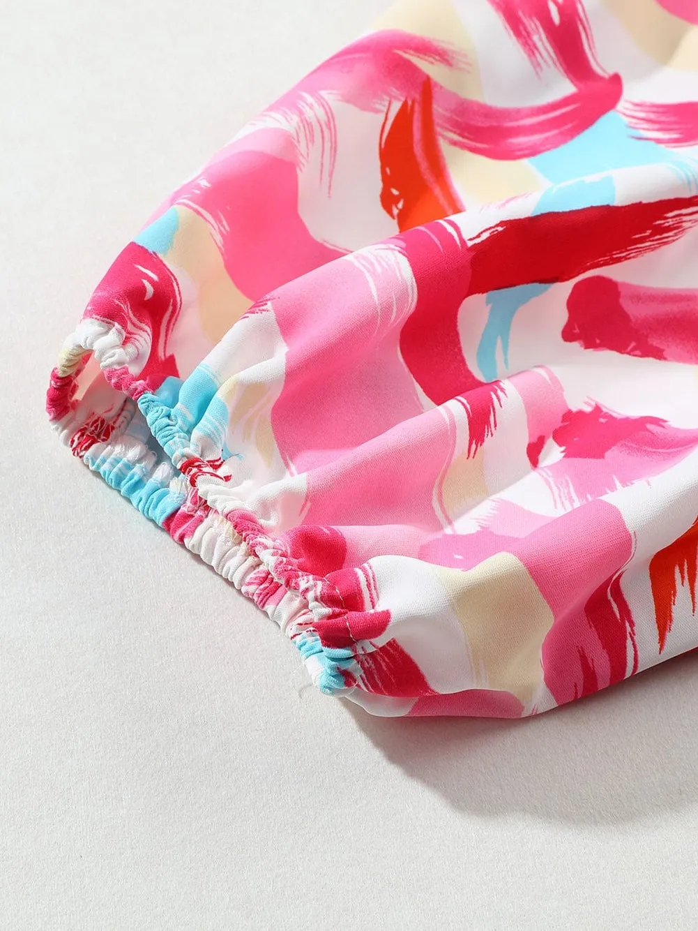 Autumn Abstract Print Blouse