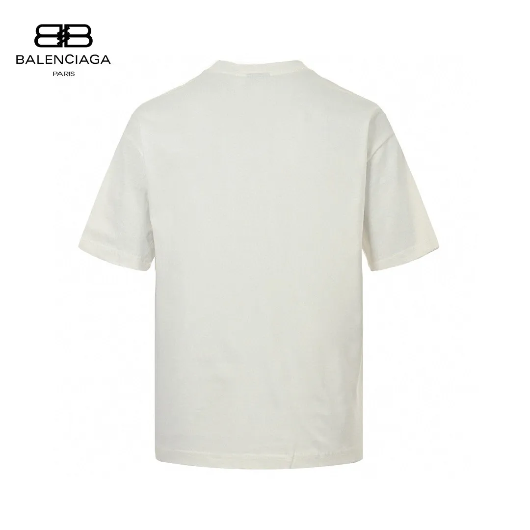 Balenciaga Smoke Print Logo T-Shirt (White)