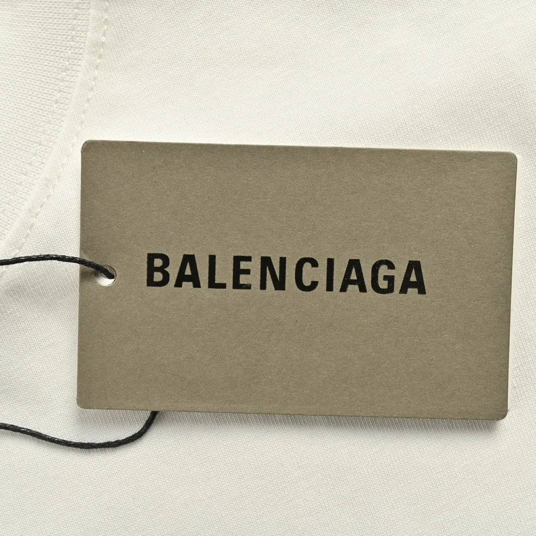 Balenciaga Smoke Print Logo T-Shirt (White)