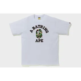 BAPE ABC Camo College Tee - White/Green (SS20/SS23)