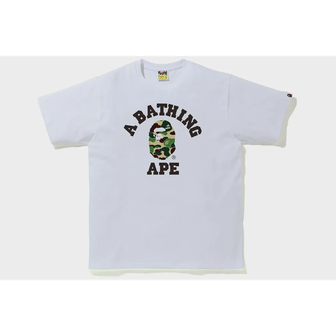 BAPE ABC Camo College Tee - White/Green (SS20/SS23)