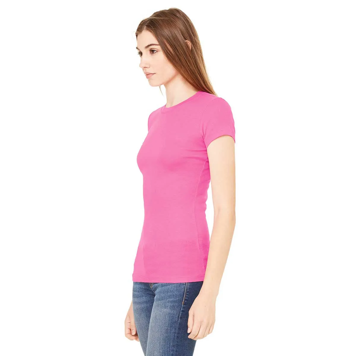 Bella   Canvas Women's Berry Sheer Mini Rib Short-Sleeve T-Shirt