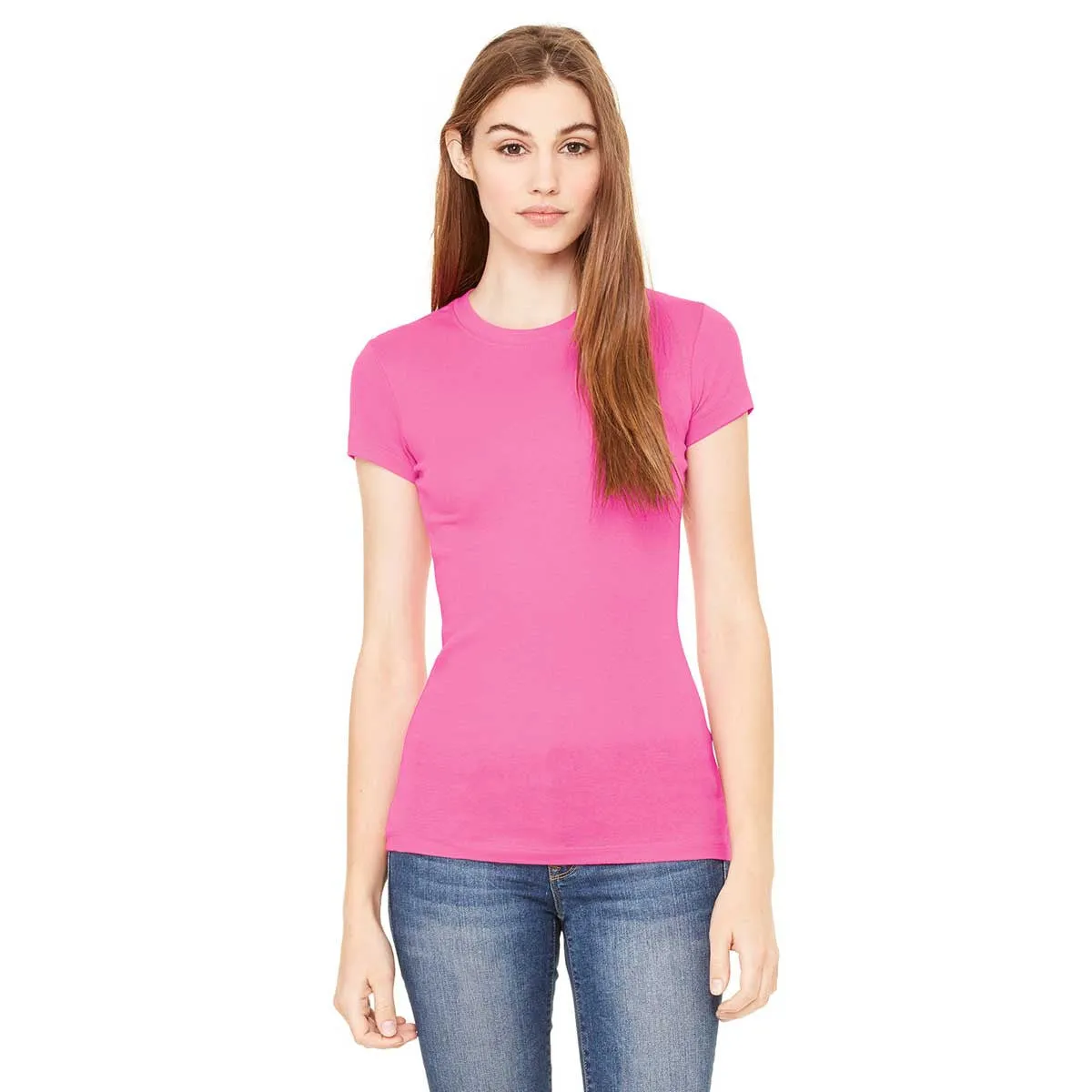 Bella   Canvas Women's Berry Sheer Mini Rib Short-Sleeve T-Shirt