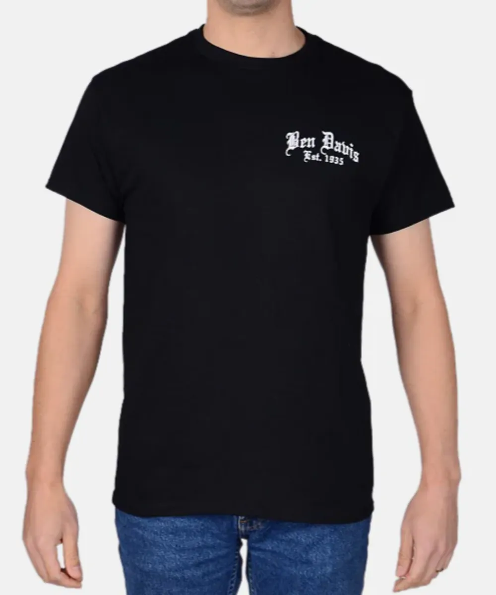 Ben Davis Men's Paisley Logo T-Shirt - Black