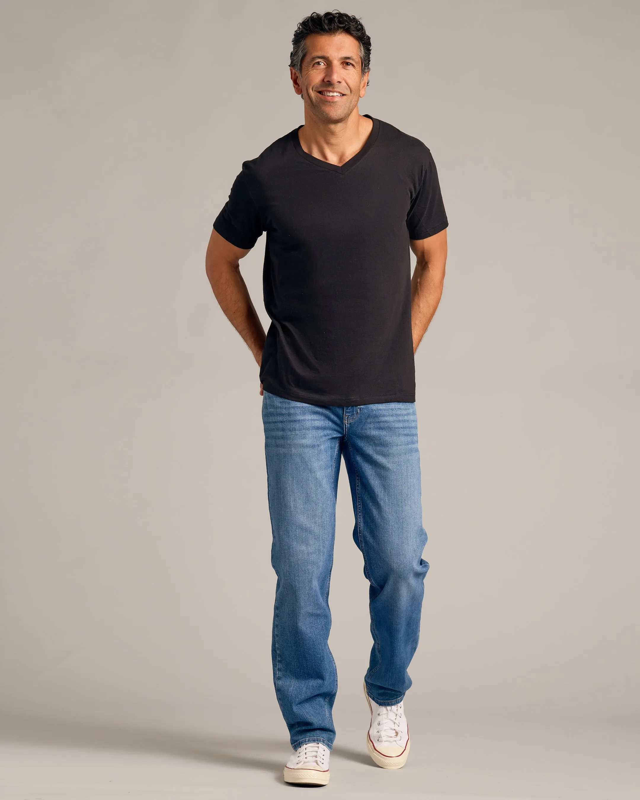 Black V-Neck Tee