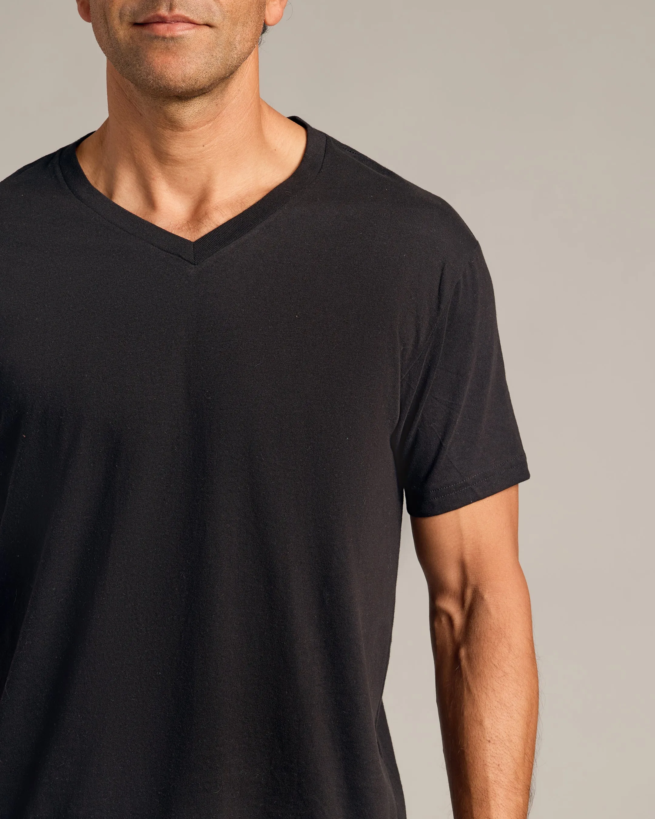 Black V-Neck Tee