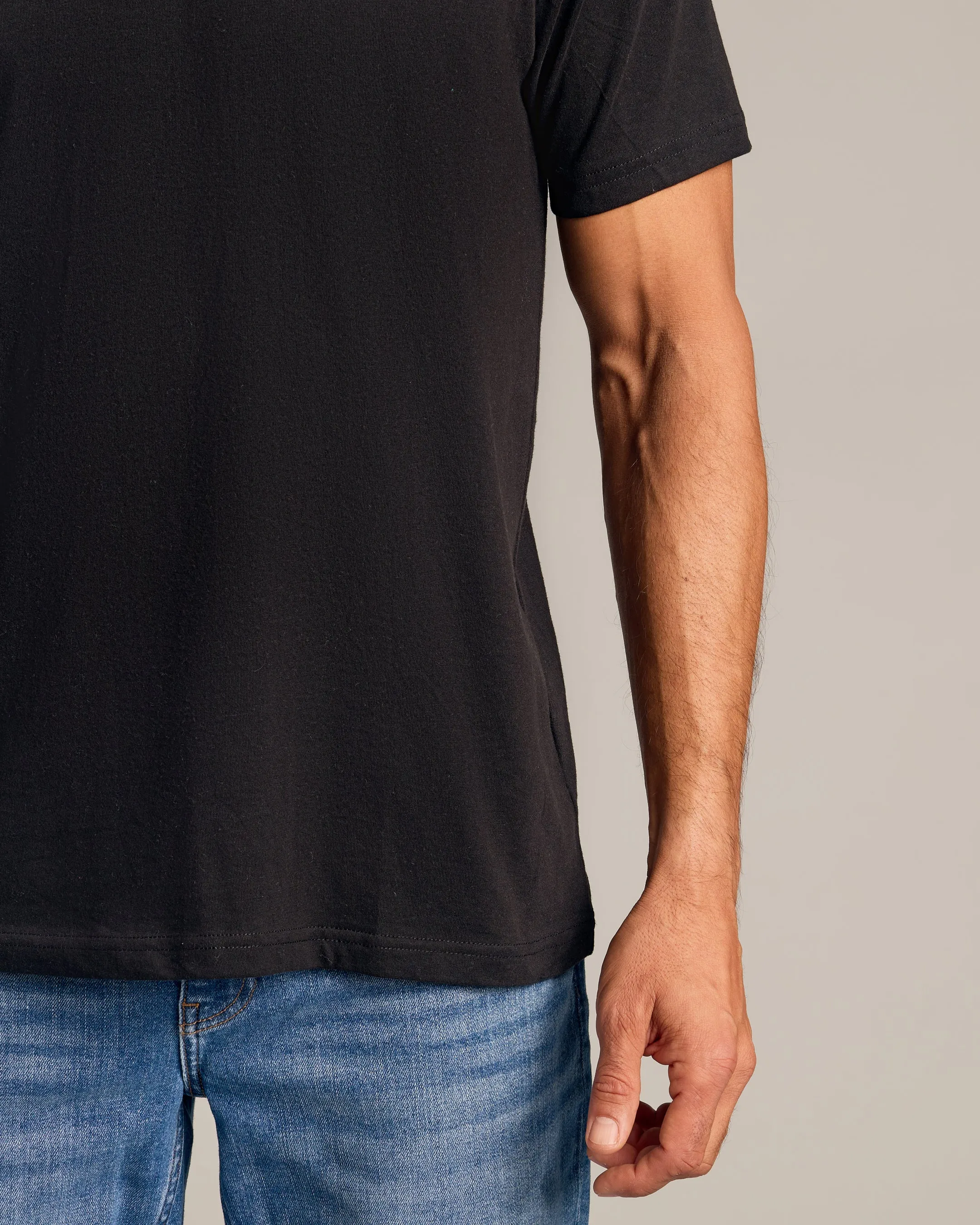 Black V-Neck Tee