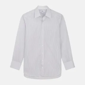 Blue & White Stripe Sea Island Quality Cotton Regular Fit Mayfair Shirt