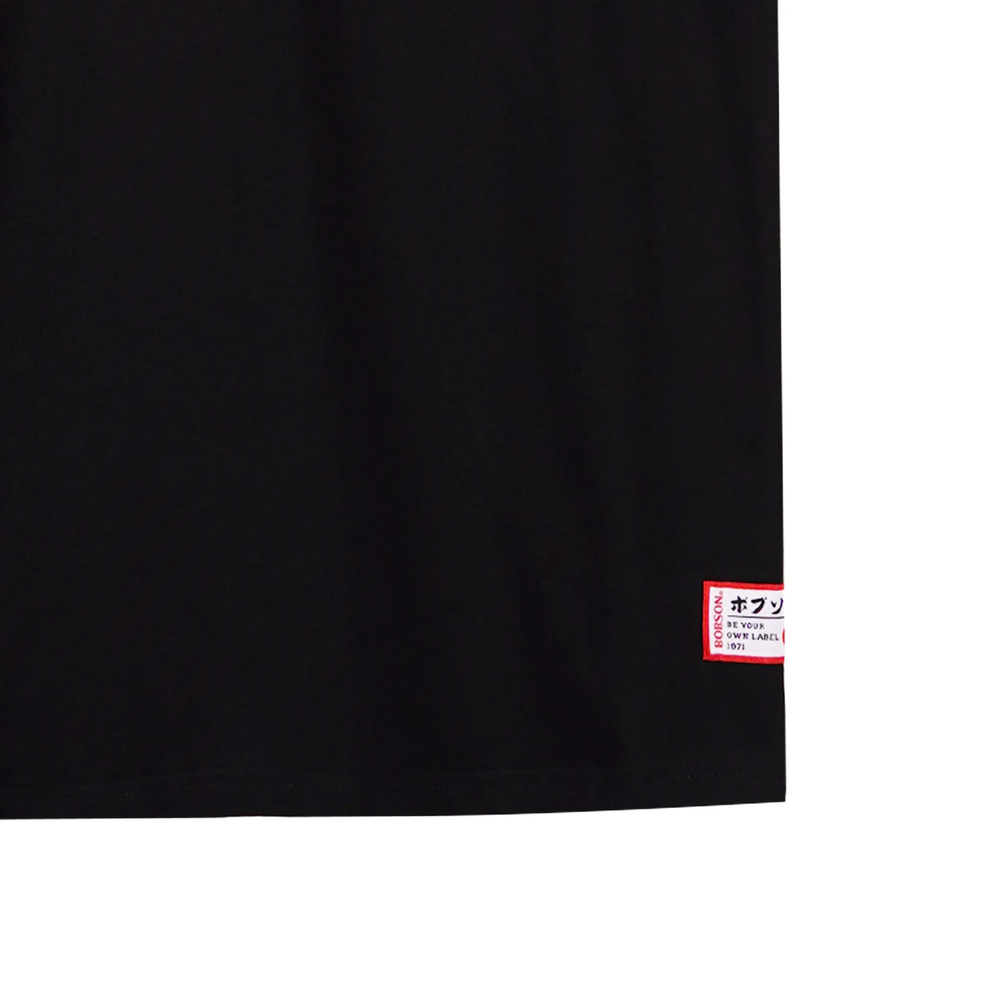Bobson Japanese Men's Basic Tees for Men Trendy Fashion High Quality Apparel Comfortable Casual Tops for Men Oversized 144947 (Black)