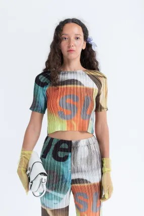 Box Pleat Raglan Tee in Pleasure