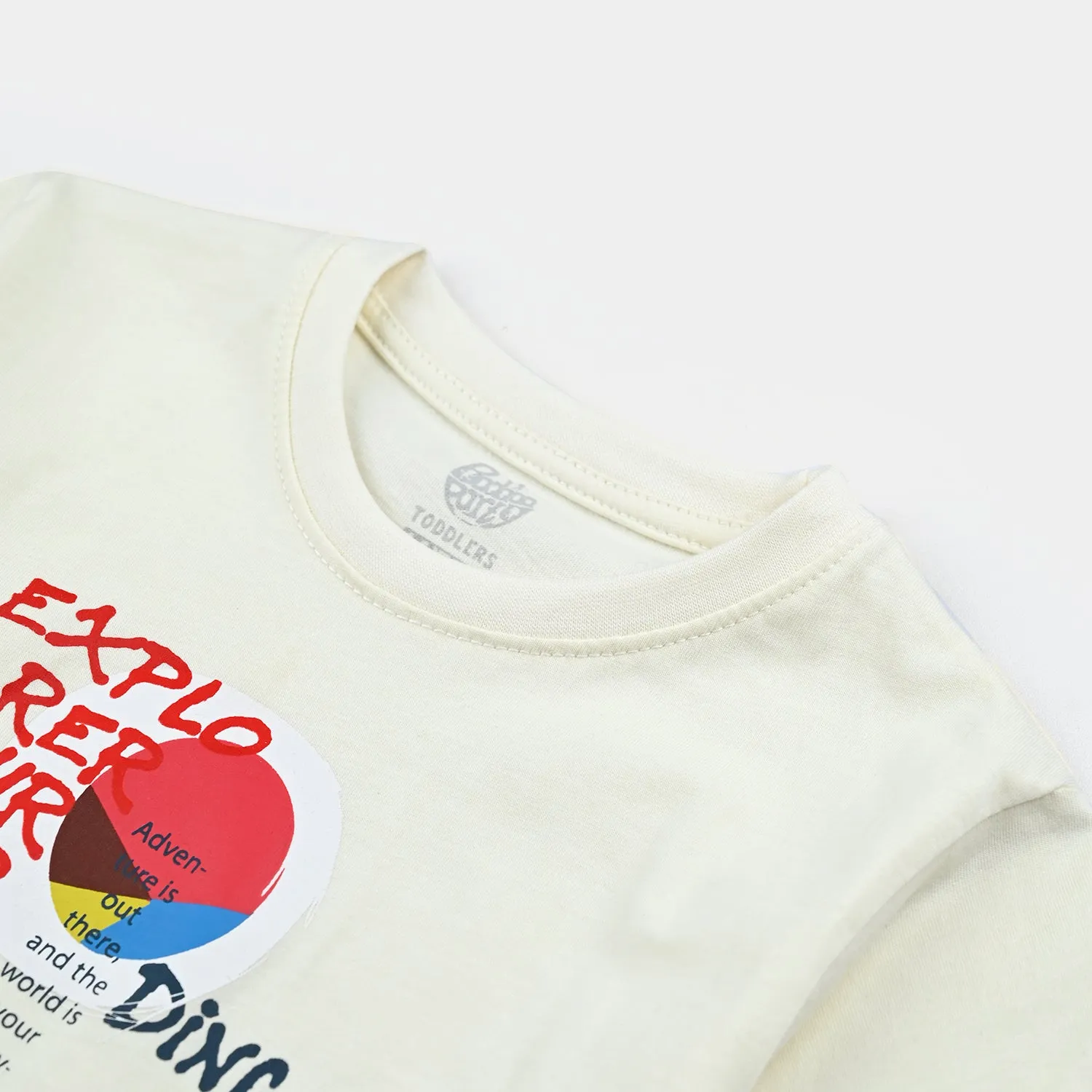 Boys Cotton Jersey T-Shirt H/S New World-BEIGE