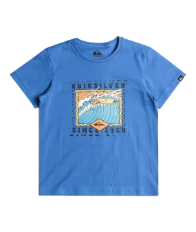 Boys Retro Skull T-Shirt in Nebulas Blue