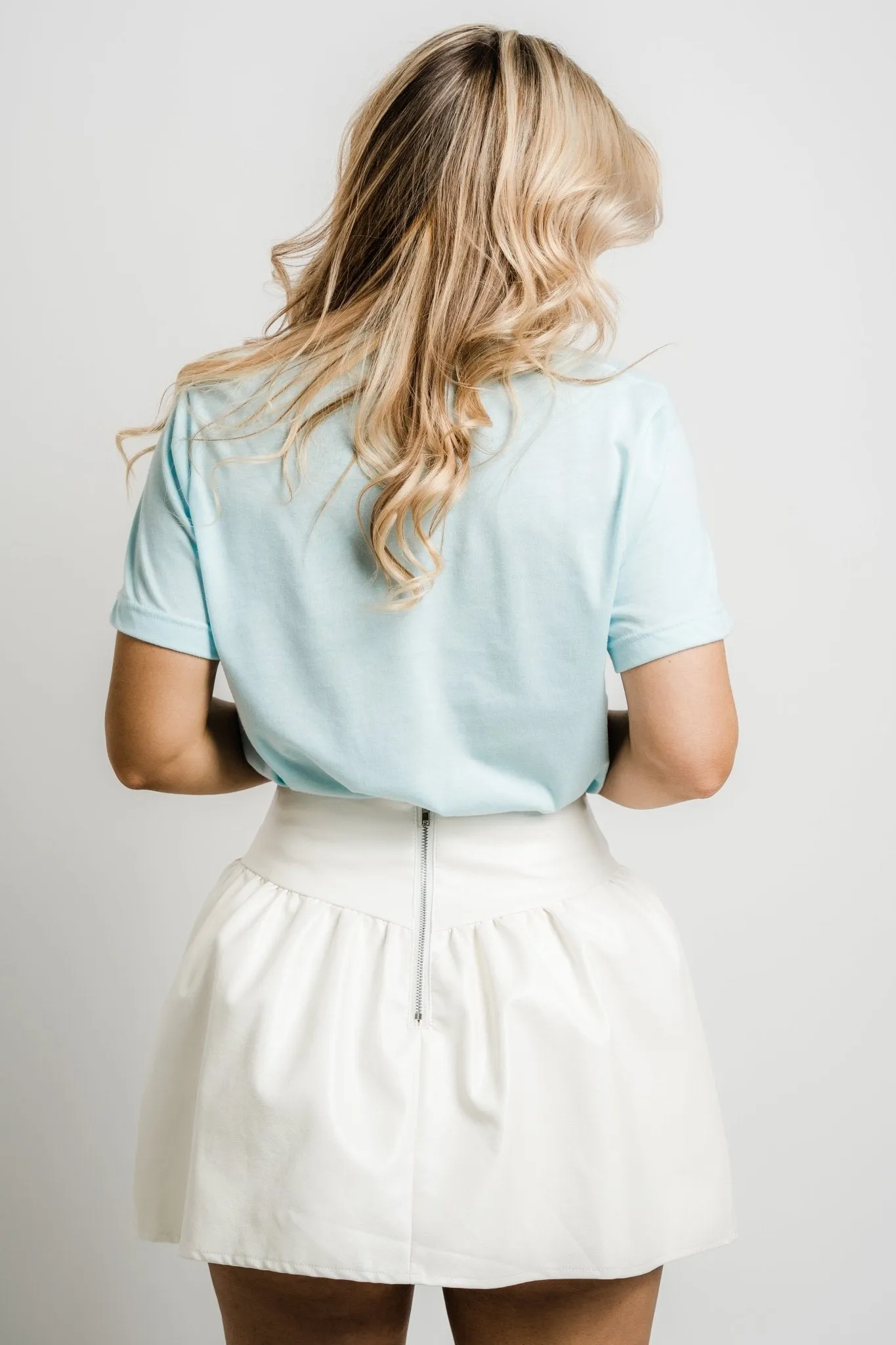 Bride XL short sleeve crew ice blue