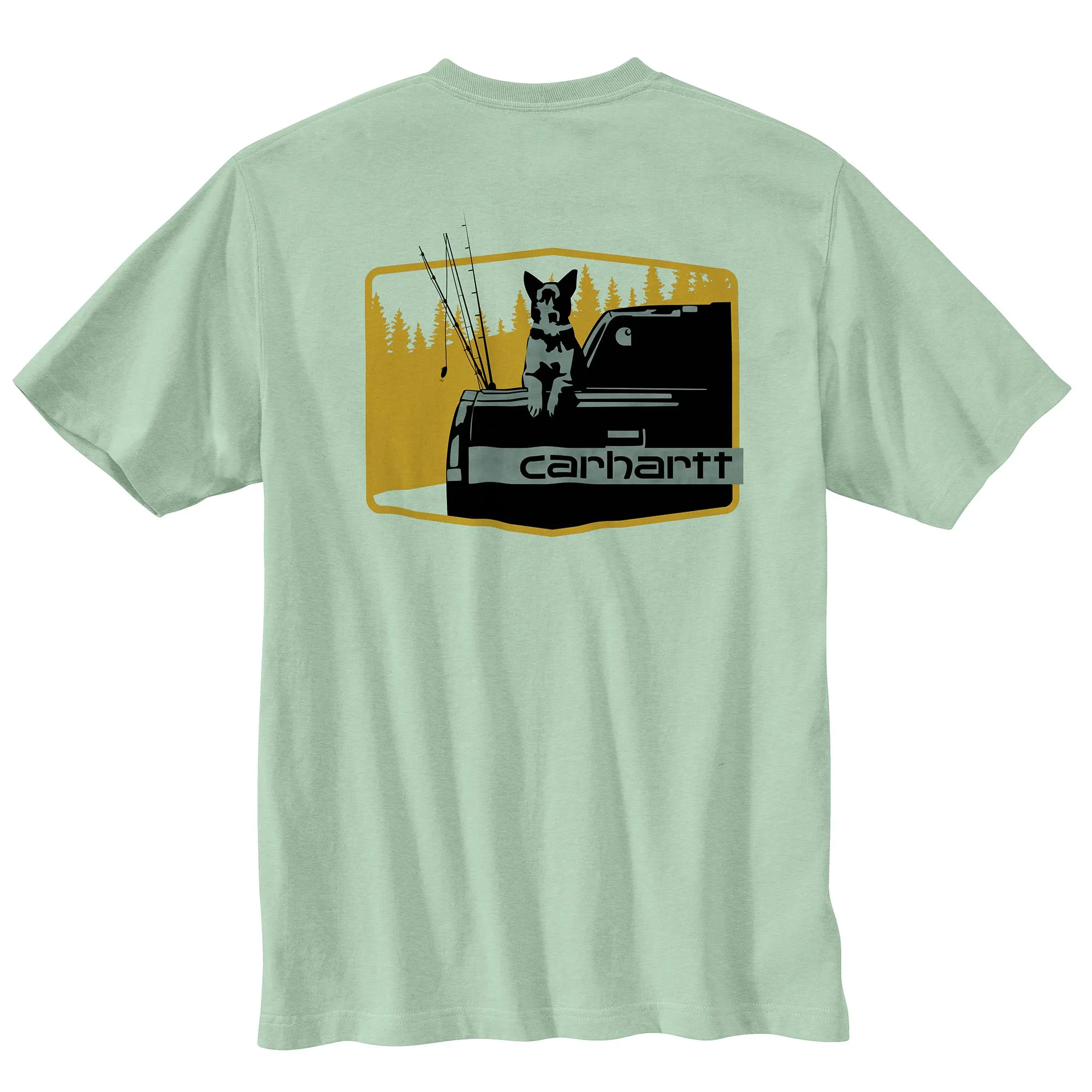 Carhartt Men's Loose Fit Heavyweight Short Sleeve Pocket Dog Graphic Tee