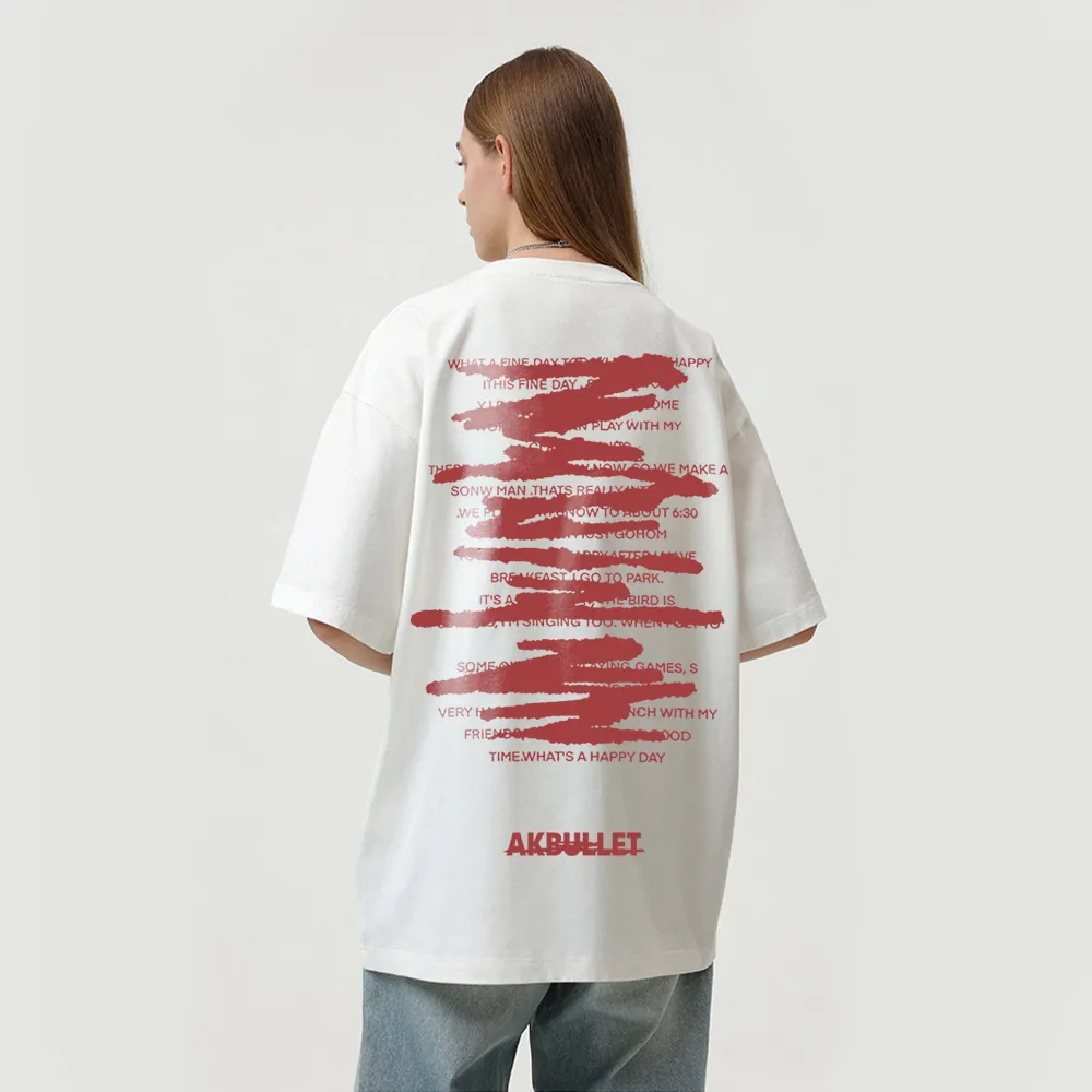 Casual Graffiti Letter T-shirt