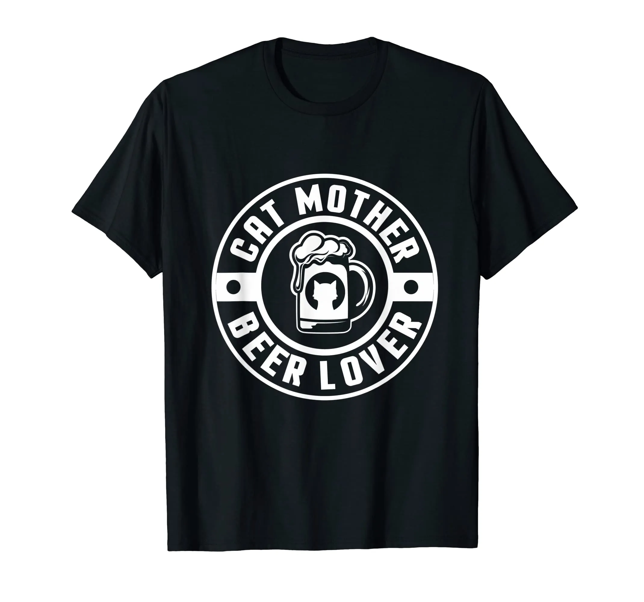 Cat Mother Beer Lover Tshirt Funny Cat Mom Quote Art T Shirt