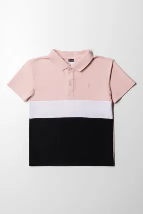 Colour block Golfer Dusty Pink