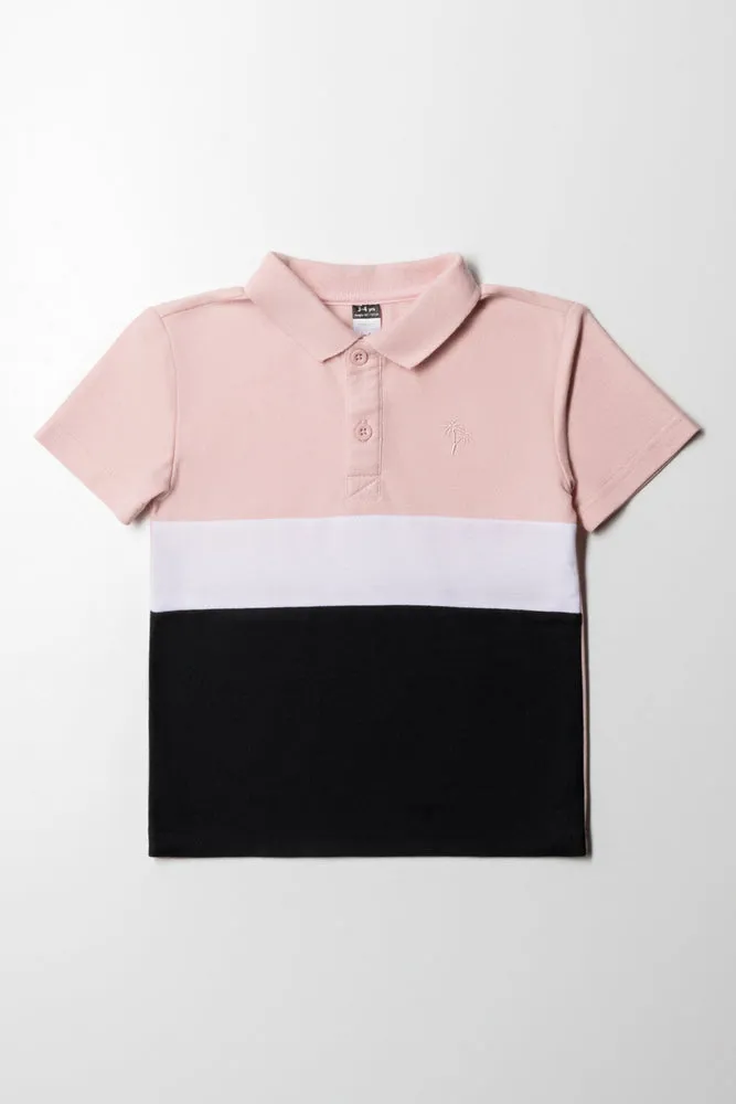 Colour block Golfer Dusty Pink