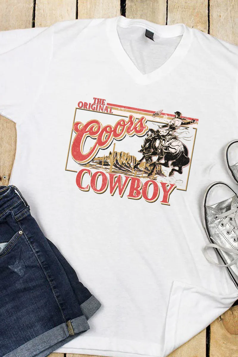 Coors Cowboy Unisex Poly-Rich Blend V-Neck Tee