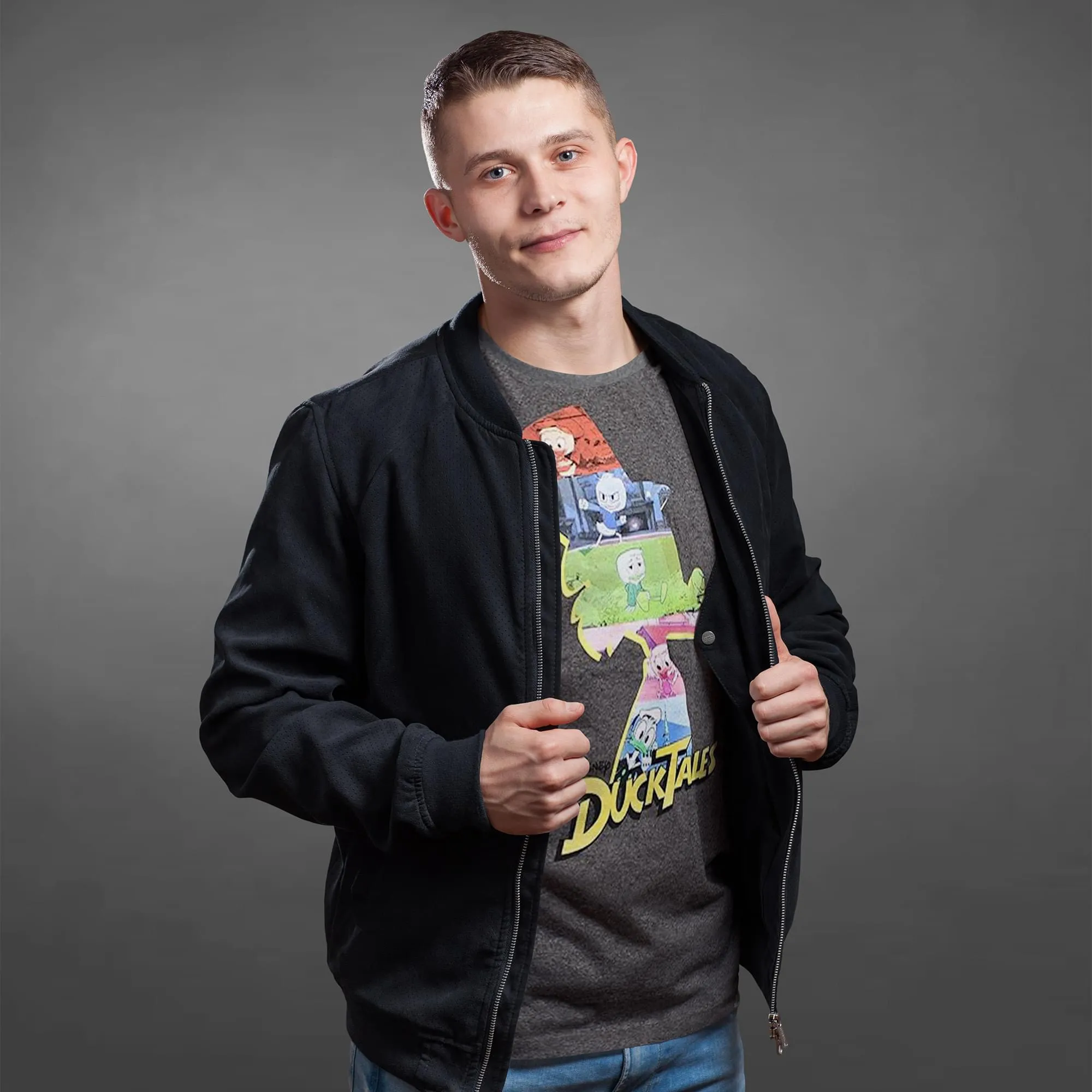 Disney Duck Tales Characters Charcoal T-Shirt