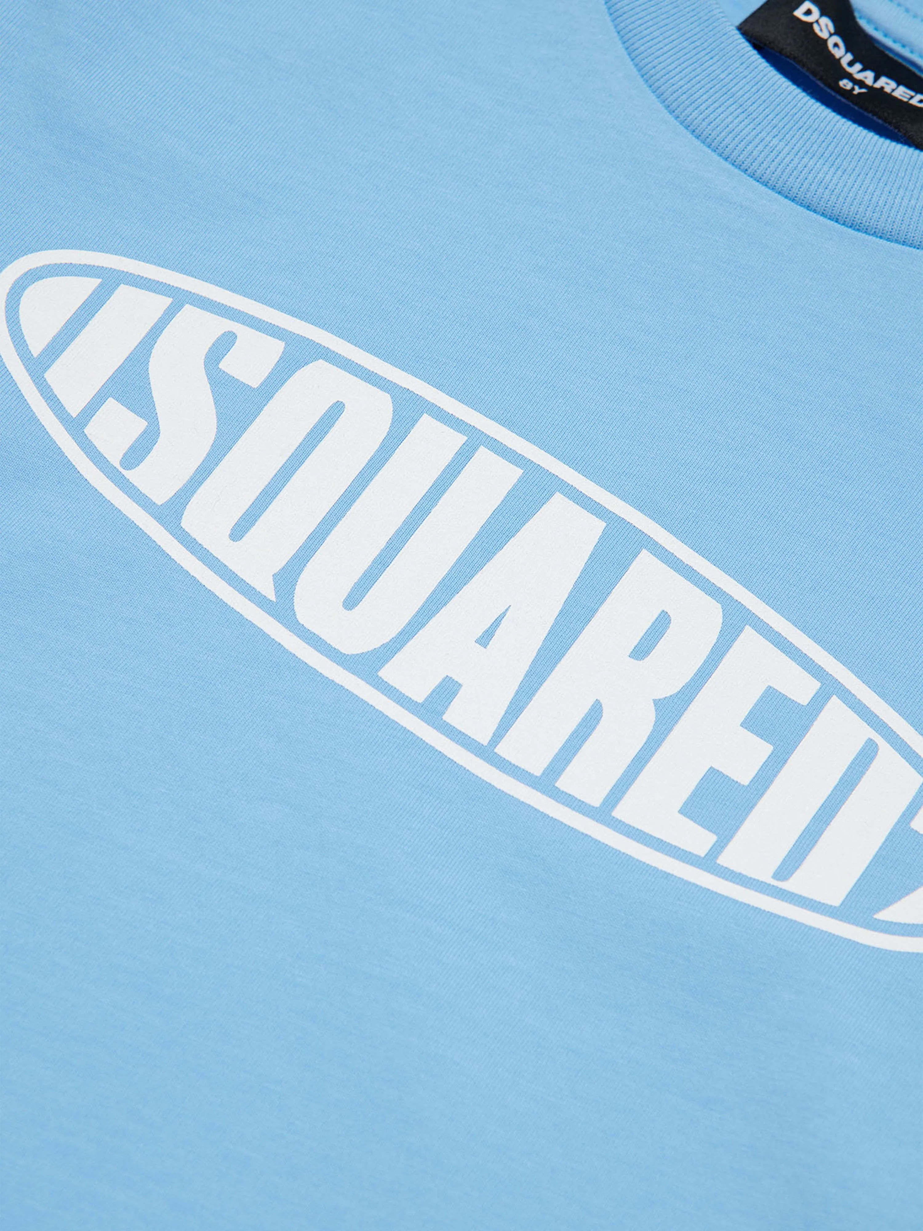 Dsquared2 Kids Rounded Logo T-Shirt in Blue