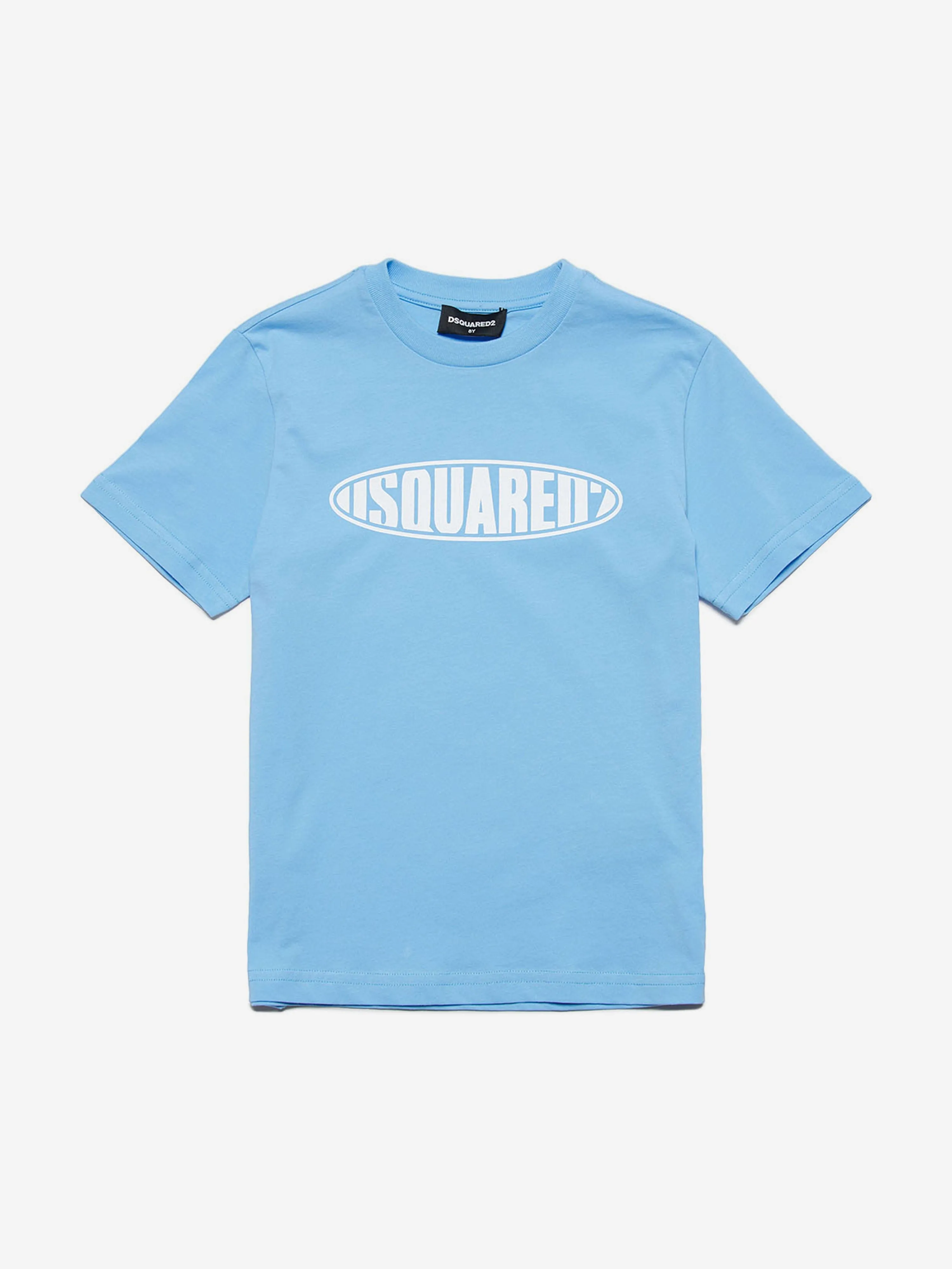 Dsquared2 Kids Rounded Logo T-Shirt in Blue
