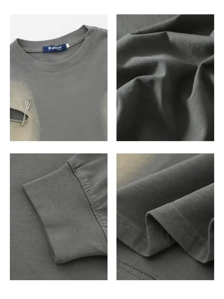 Edgy Design Long Sleeve T-Shirt