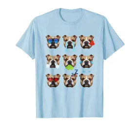 Emotion Face Olde English Bulldogge T-Shirt Father Mother