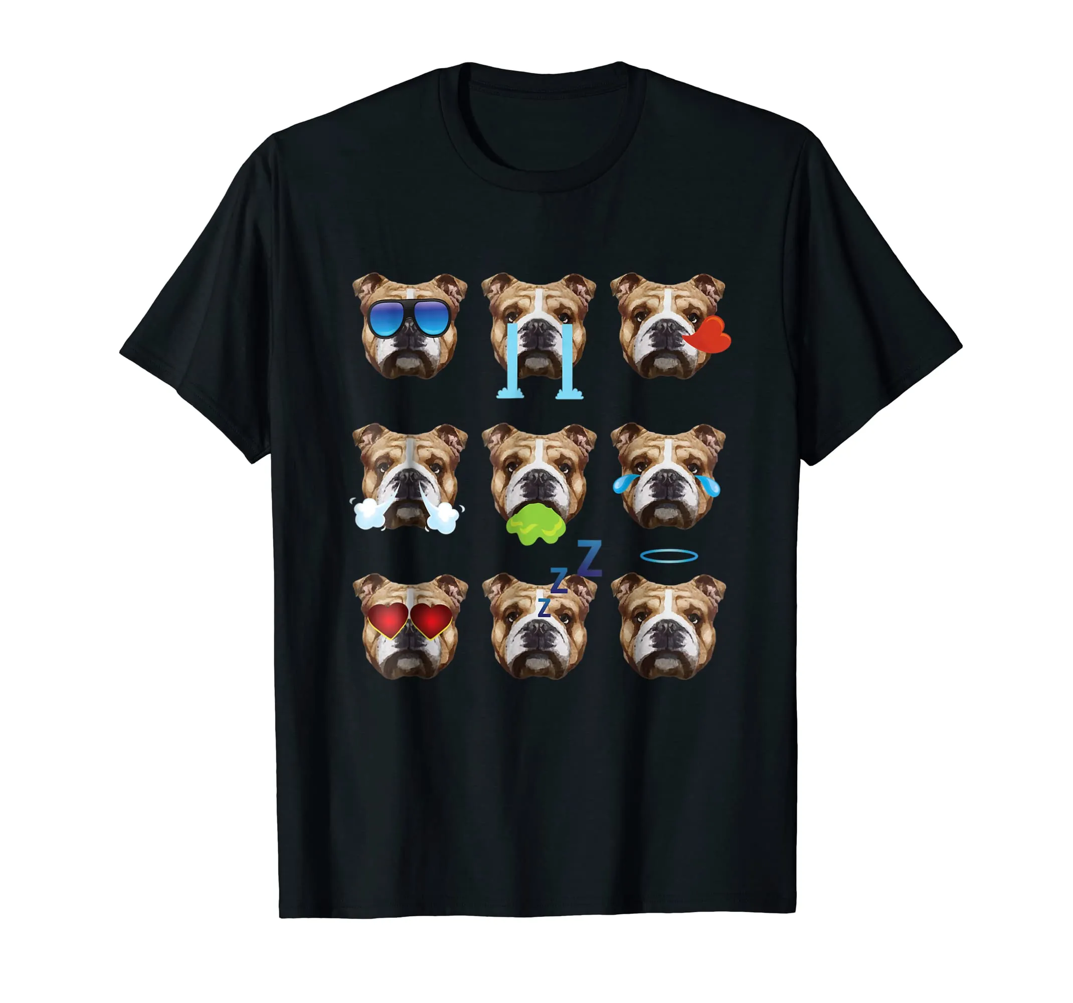 Emotion Face Olde English Bulldogge T-Shirt Father Mother