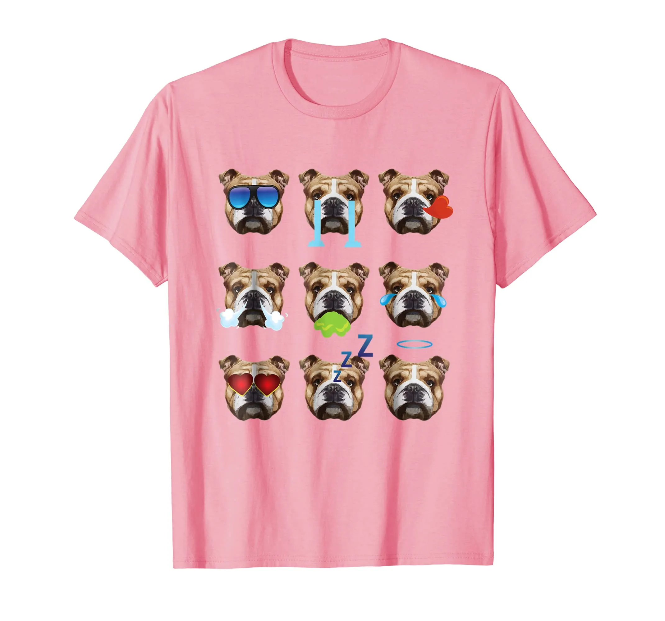 Emotion Face Olde English Bulldogge T-Shirt Father Mother