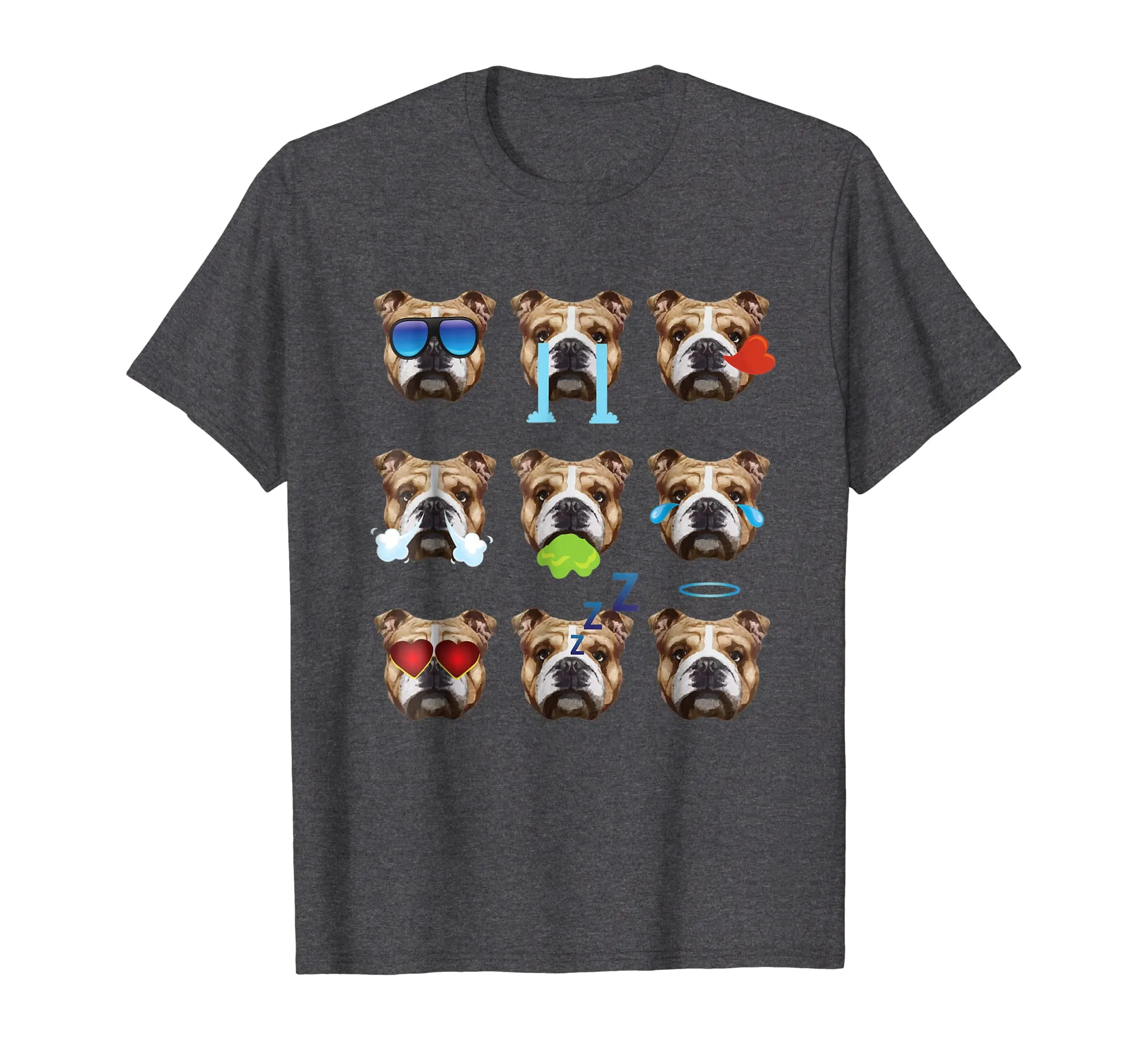Emotion Face Olde English Bulldogge T-Shirt Father Mother