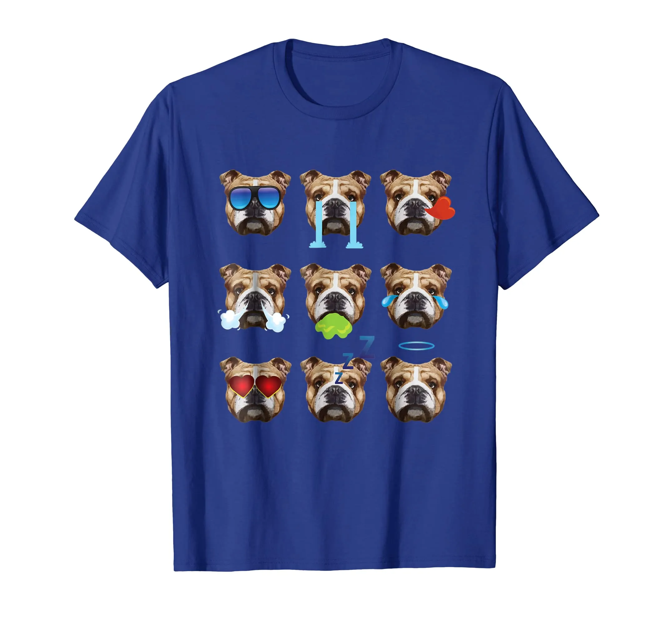 Emotion Face Olde English Bulldogge T-Shirt Father Mother