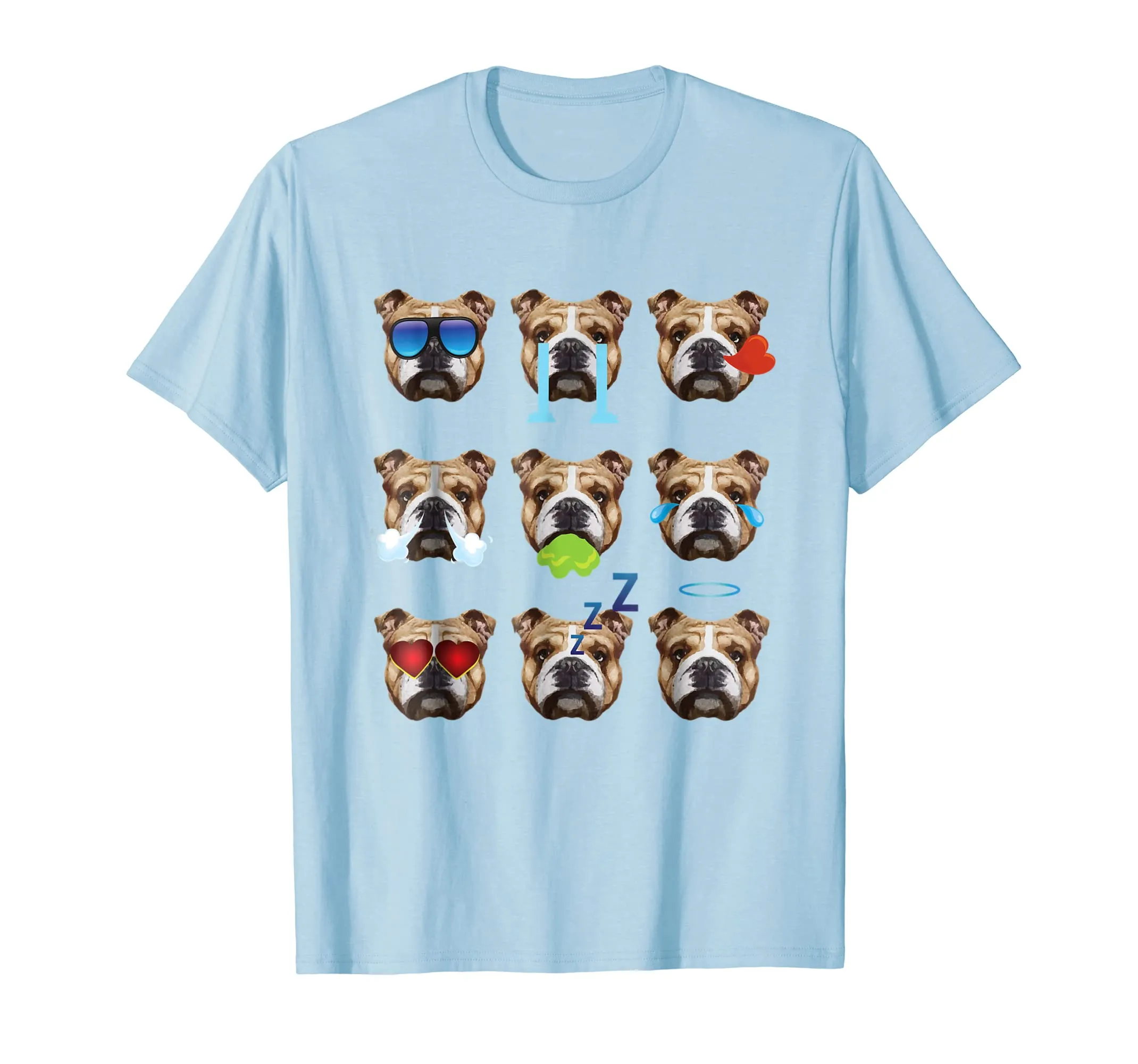 Emotion Face Olde English Bulldogge T-Shirt Father Mother