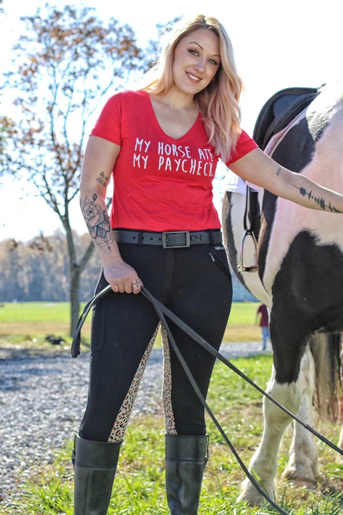 Favorite Tee | V-Neck | Paycheck Problems (Military Green)