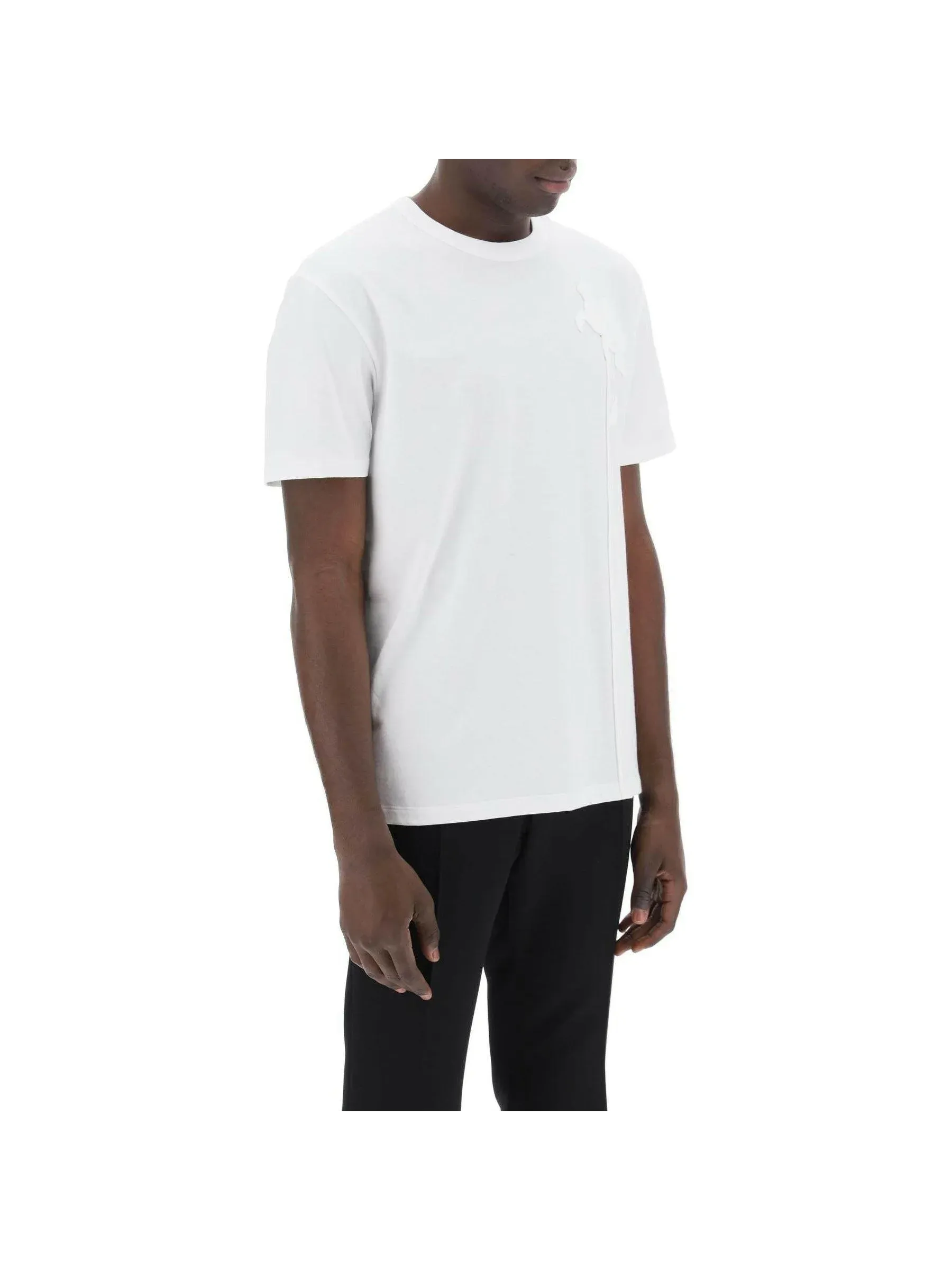 Flower Embroidered Organic Cotton T-shirt