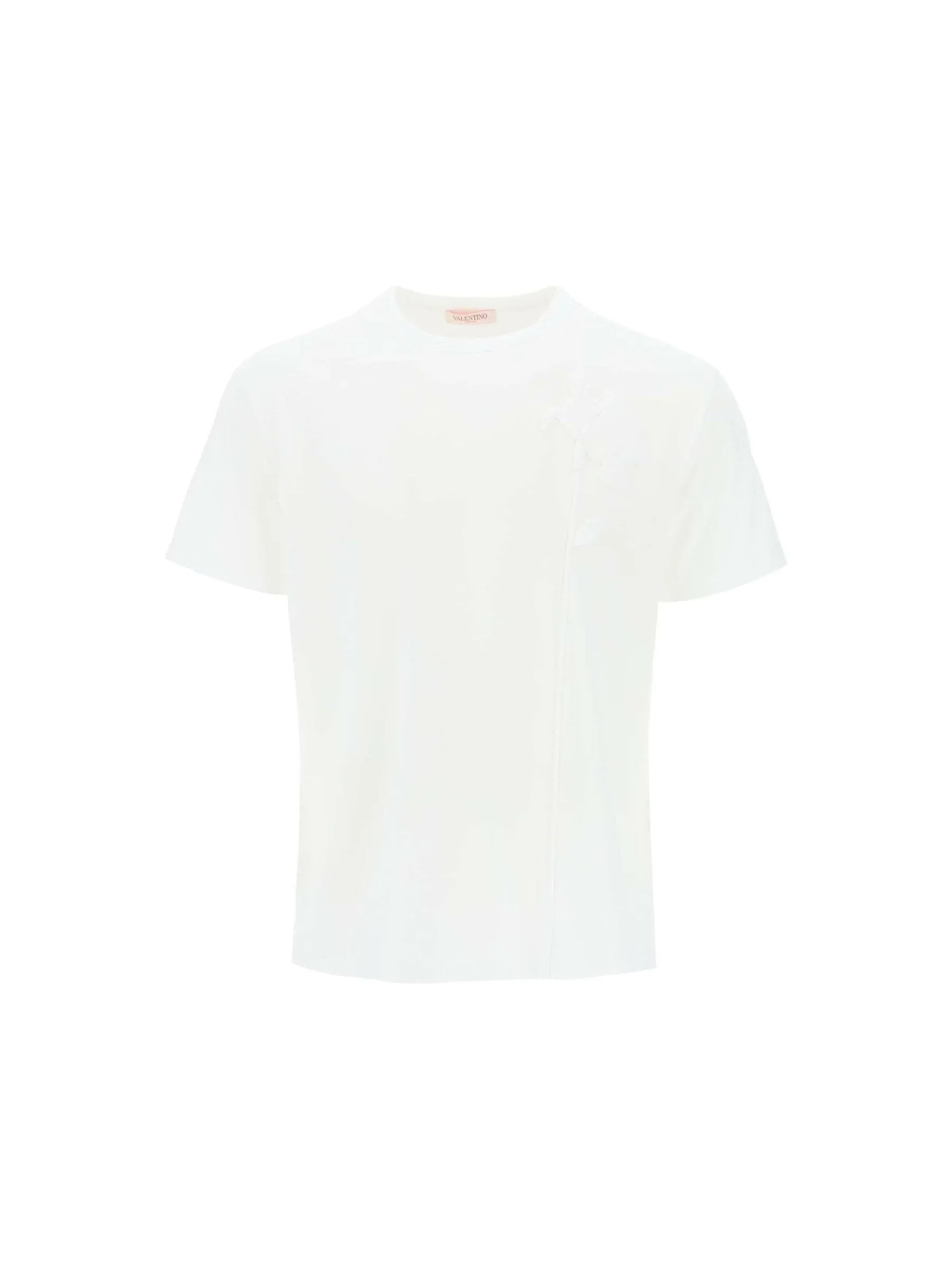 Flower Embroidered Organic Cotton T-shirt