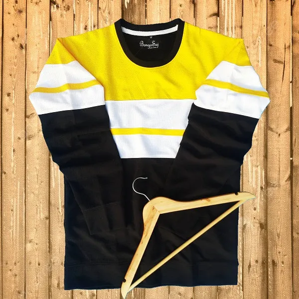 Full sleeve  T-shirt Chrome Yellow White & Black