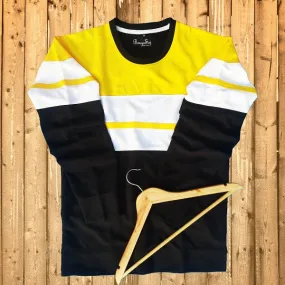 Full sleeve  T-shirt Chrome Yellow White & Black